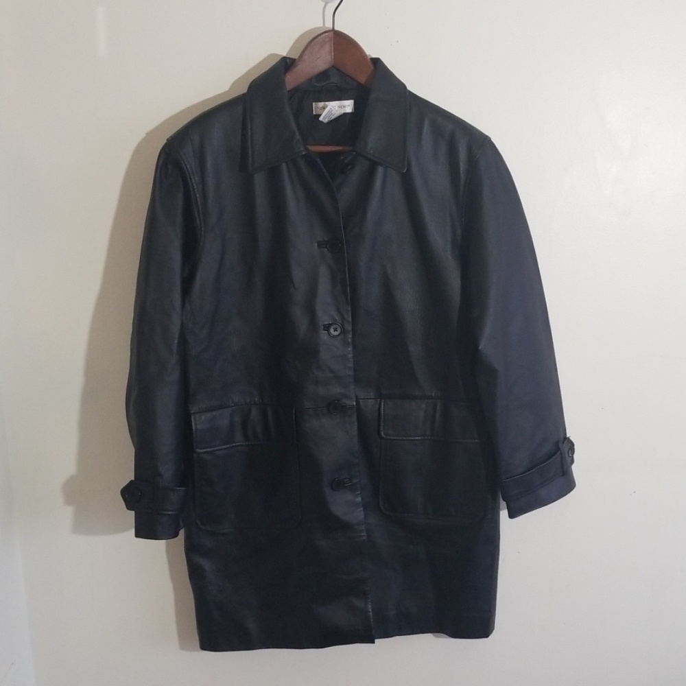 Newport News black women's leather jacket
